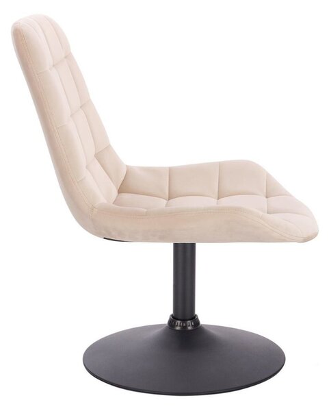LuxuryForm DESIGN Židle PARIS VELUR na černém talíři - krémová