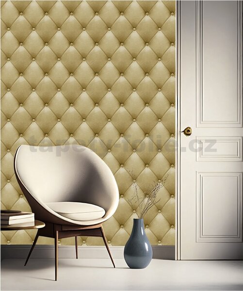 Vliesové tapety na zeď Artifice M76202, imitace čalounění, rozměr 10,05 m x 0,53 m, UGEPA