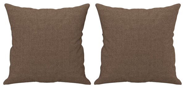 2dílná sedací souprava s polštáři hnědá textil 3202137