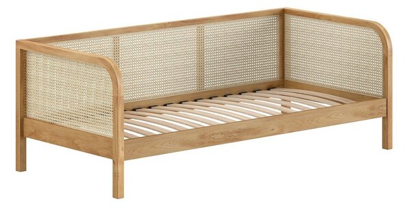 Jednolůžková postel z dubového dřeva s roštem 90x200 cm v přírodní barvě Olive Captain Rotan – Vipack