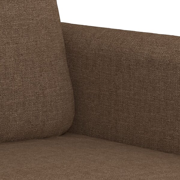 3dílná sedací souprava s polštáři hnědá textil 3202113