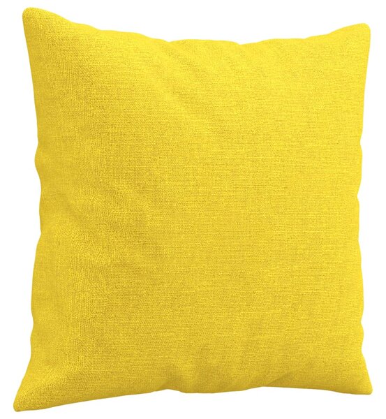 2dílná sedací souprava s polštáři světle žlutá textil 3202139