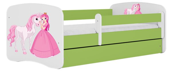 Kocot Kids Dětská postel PRINCEZNA zelená Velikost postele: 140x70, Matrace: Bez matrace, Šuplík: Bez šuplíku