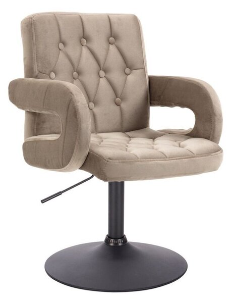 LuxuryForm DESIGN Židle BOSTON VELUR na černém talíři - latte