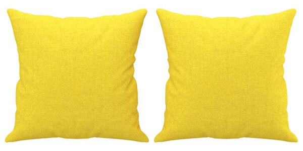 2dílná sedací souprava s polštáři světle žlutá textil 3202107