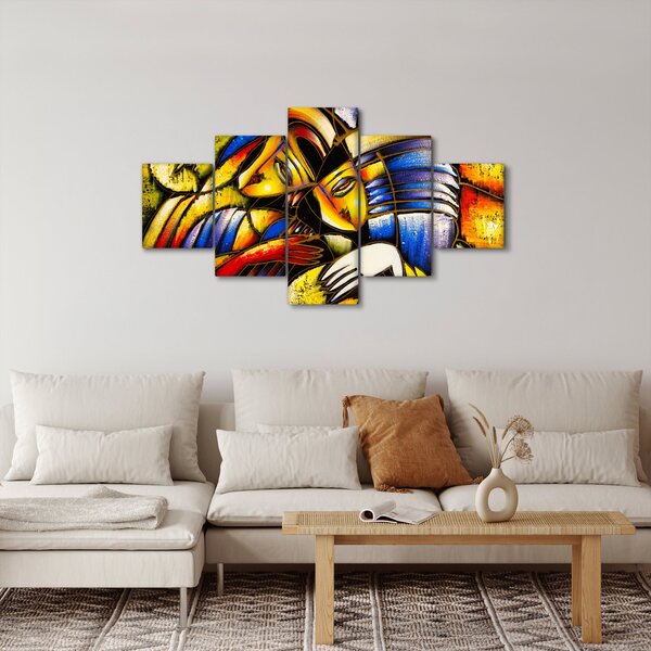 Obraz - Olejomalba, milenci (125x70 cm)