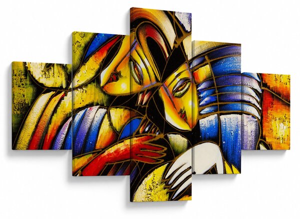 Obraz - Olejomalba, milenci (125x70 cm)