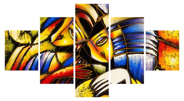 Obraz - Olejomalba, milenci (125x70 cm)
