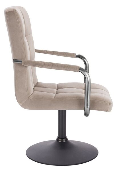 LuxuryForm DESIGN Židle VERONA VELUR na černém talíři - latte