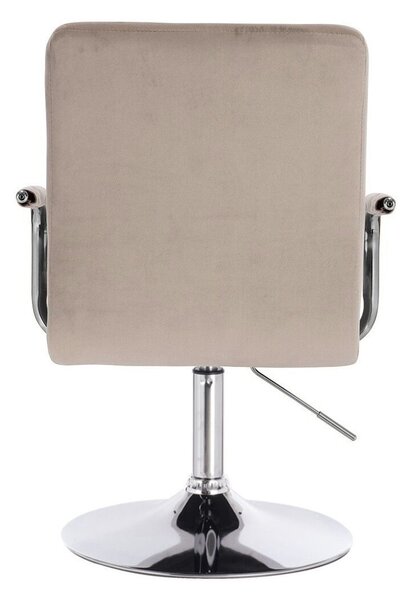 LuxuryForm DESIGN Židle VERONA VELUR na stříbrném talíři - latte