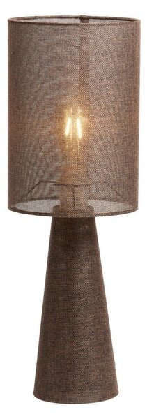Hnědá stolní lampa s textilním stínidlem (výška 58 cm) Micky – Light & Living