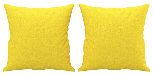 2dílná sedací souprava s polštáři světle žlutá textil 3202139