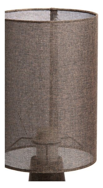 Hnědá stolní lampa s textilním stínidlem (výška 58 cm) Micky – Light & Living