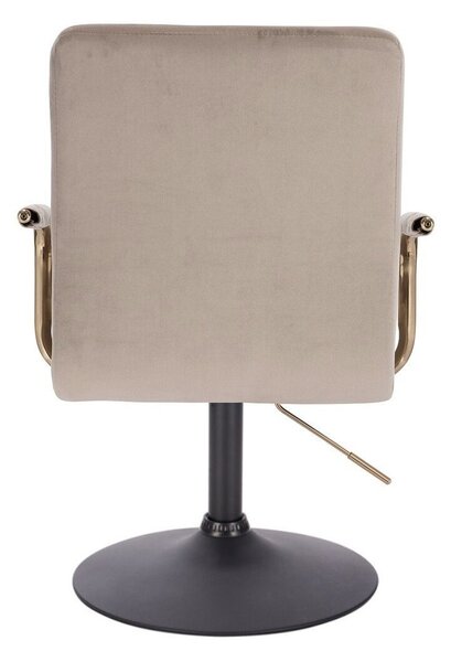 LuxuryForm DESIGN Židle VERONA GOLD VELUR na černém talíři - latte