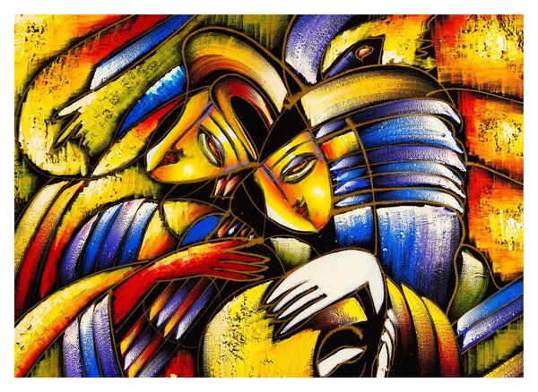 Obraz - Olejomalba, milenci (70x50 cm)