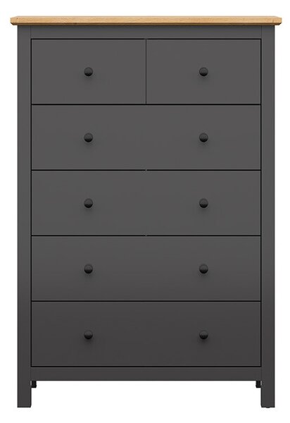 Komoda BRW Hesen KOM6S/15/10 (grafit + dub artisan)