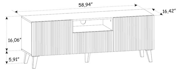 Komoda Rawy 3D3S (bílá)