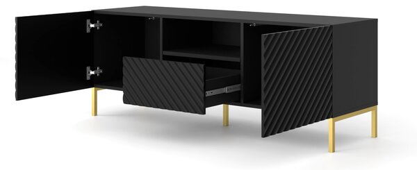 TV stolek Surfy 3D (černá). Akce -27%