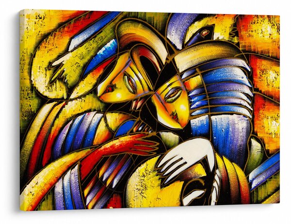 Obraz - Olejomalba, milenci (70x50 cm)