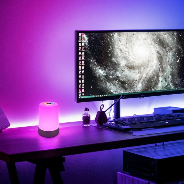 BRILONER Nubsi stolní lampička - 2,8W, 280lm, nabíjecí, LED, stmívatelné, RGB+W, antracit mat 7554015