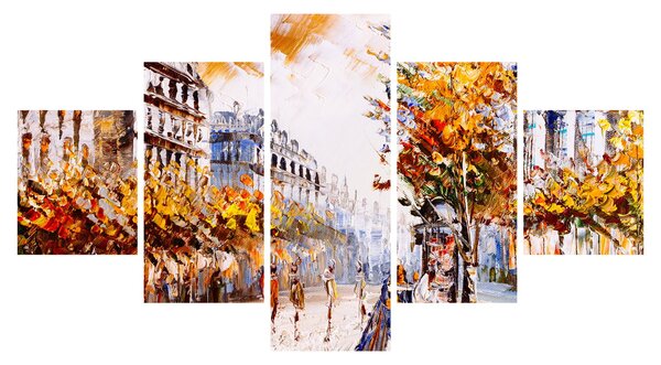 Obraz - Ulice v Paříži (125x70 cm)
