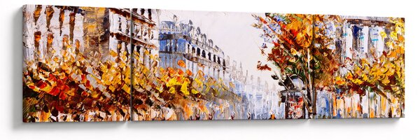 Obraz - Ulice v Paříži (170x50 cm)