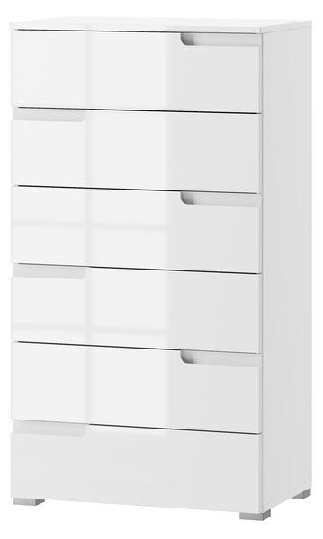 Komoda Sallosa 3 (bílá + lesk bílý)