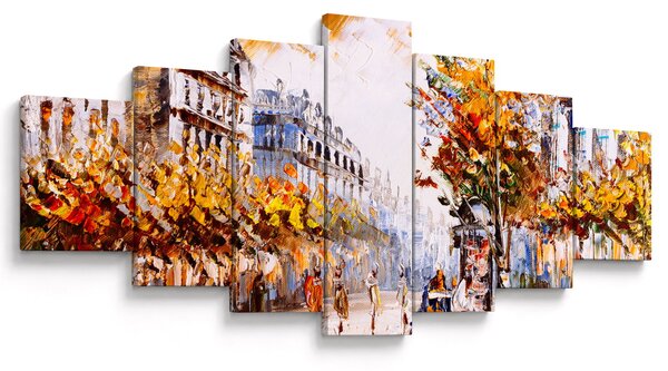 Obraz - Ulice v Paříži (210x100 cm)