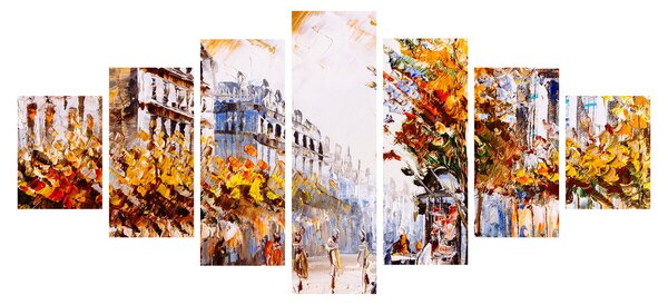 Obraz - Ulice v Paříži (210x100 cm)