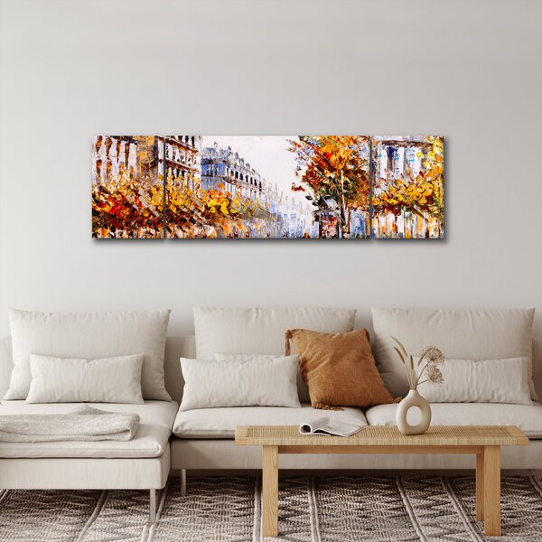 Obraz - Ulice v Paříži (170x50 cm)