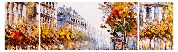 Obraz - Ulice v Paříži (170x50 cm)