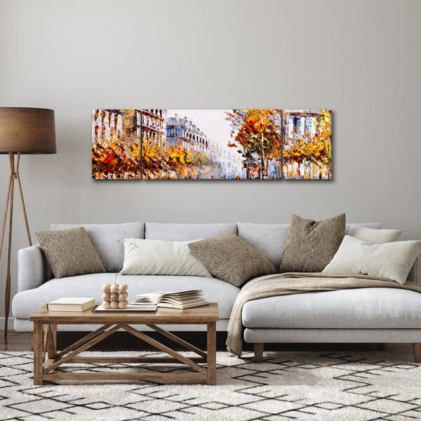 Obraz - Ulice v Paříži (170x50 cm)