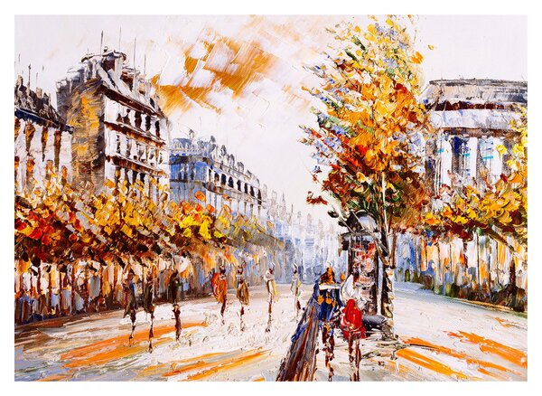 Obraz - Ulice v Paříži (70x50 cm)