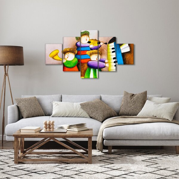 Obraz - Hudebníci, malba (125x70 cm)