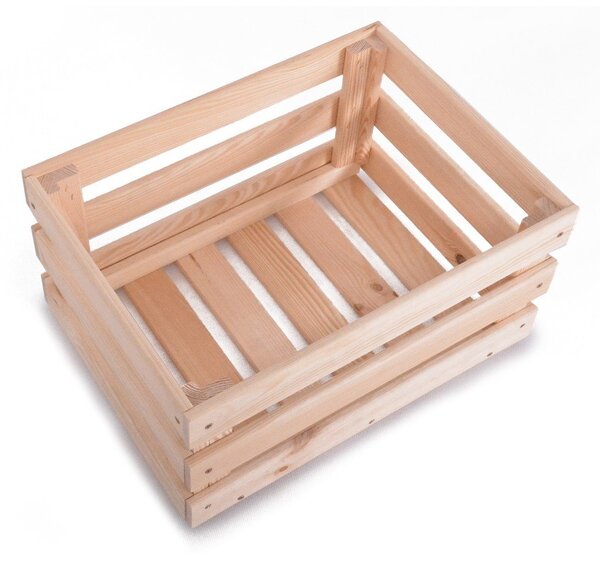 Dřevěný úložný box v přírodní barvě 42x29x22 cm Apple Box – Rojaplast