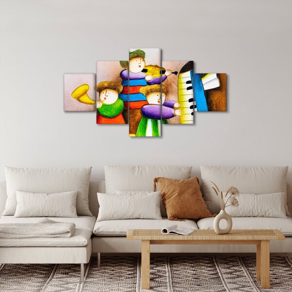 Obraz - Hudebníci, malba (125x70 cm)