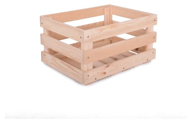 Dřevěný úložný box v přírodní barvě 42x29x22 cm Apple Box – Rojaplast