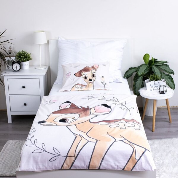 Bavlněné dětské povlečení do postýlky 100x135 cm Bambi "Beige" – Jerry Fabrics