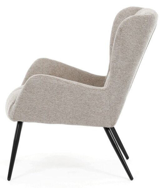 Elegantní hnědé křeslo ušák HUG –
