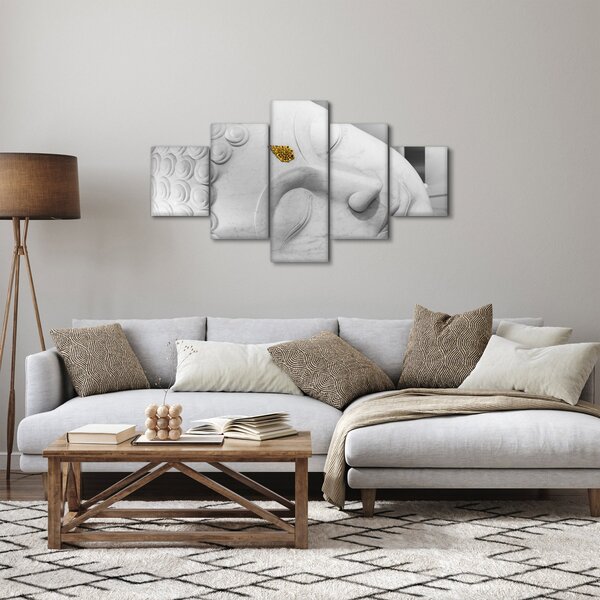 Obraz - Bílý Buddha (125x70 cm)