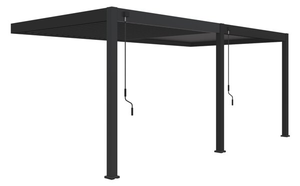 Bioklimatická pergola INTRO PLUS 6x3 m, hliník - do stěny