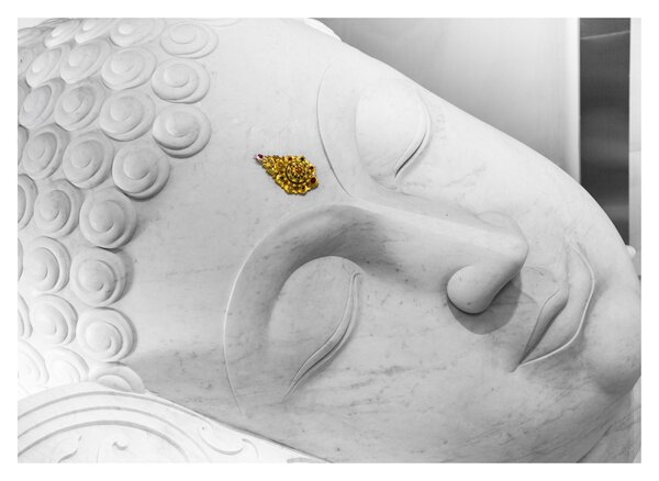 Obraz - Bílý Buddha (70x50 cm)