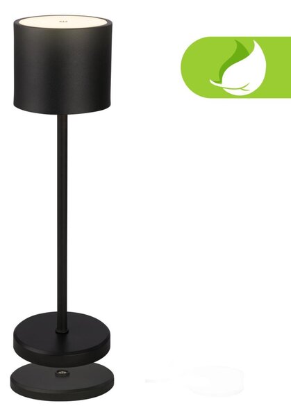 BRILONER Sigo LED stolní lampička bezdrátová IP44, stmívatelné, s nabíjecí základnou, černá 7521015