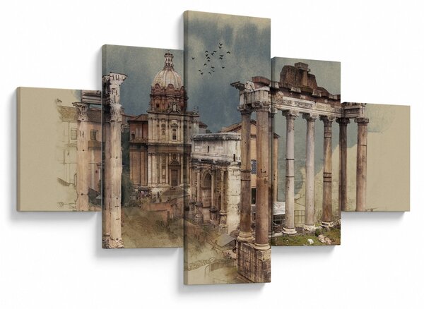 Obraz - Forum Romanum, Řím, Itálie (125x70 cm)