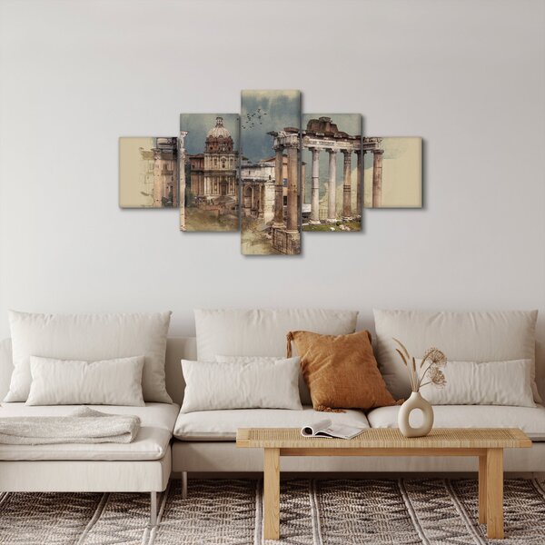 Obraz - Forum Romanum, Řím, Itálie (125x70 cm)