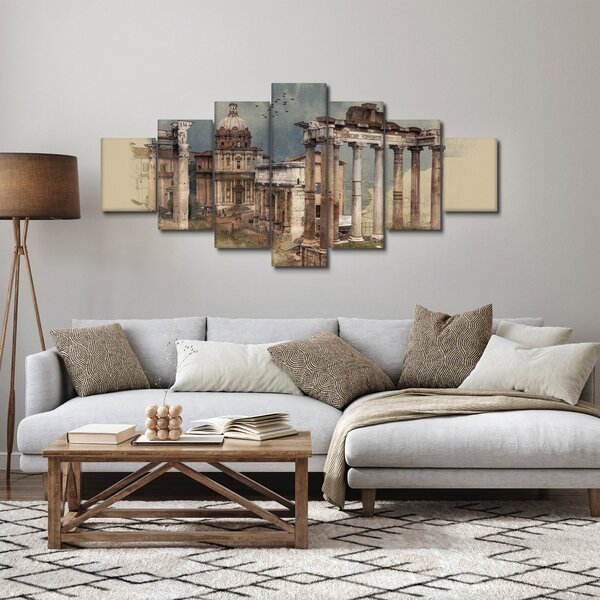 Obraz - Forum Romanum, Řím, Itálie (210x100 cm)
