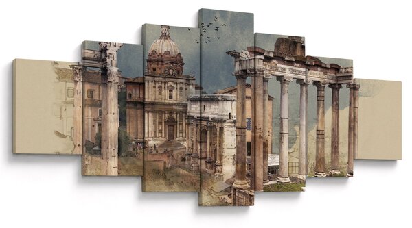 Obraz - Forum Romanum, Řím, Itálie (210x100 cm)