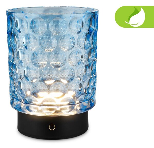 BRILONER Sunora LED stolní lampička bezdrátová IP44, stmívatelné, dotykový vypínač, modrá 7560010