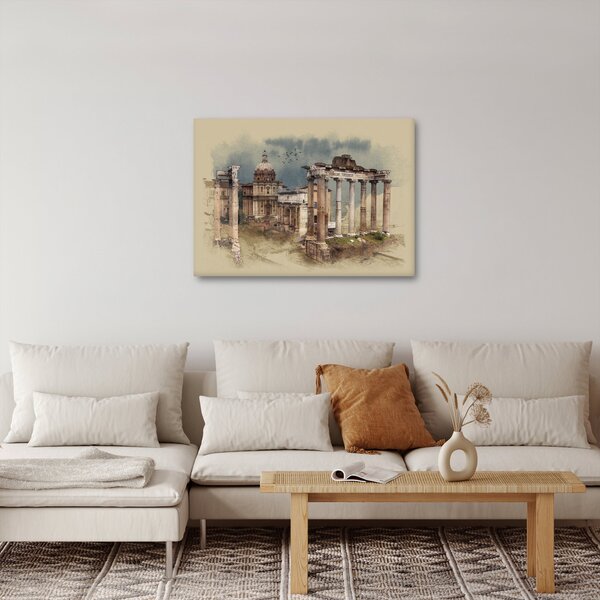 Obraz - Forum Romanum, Řím, Itálie (70x50 cm)