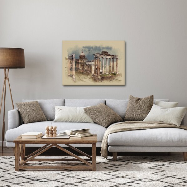 Obraz - Forum Romanum, Řím, Itálie (70x50 cm)